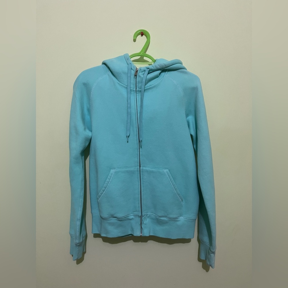 Aritiza TNA full zip hoodie - turquoise